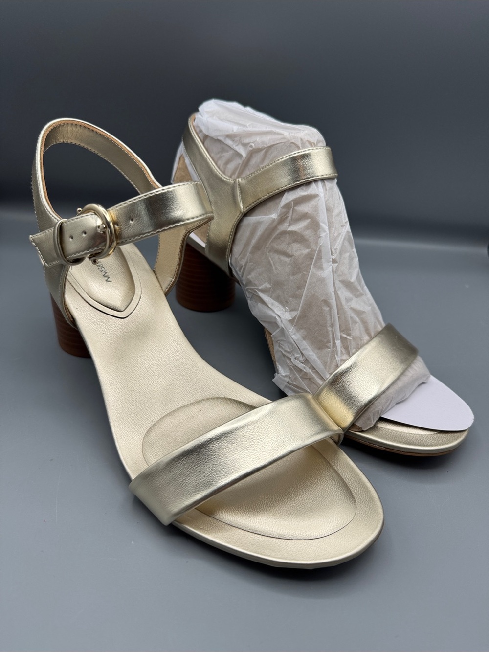 Giani Bernini Women's Hadleyy Cylinder Stacked Heel Dress Sandals